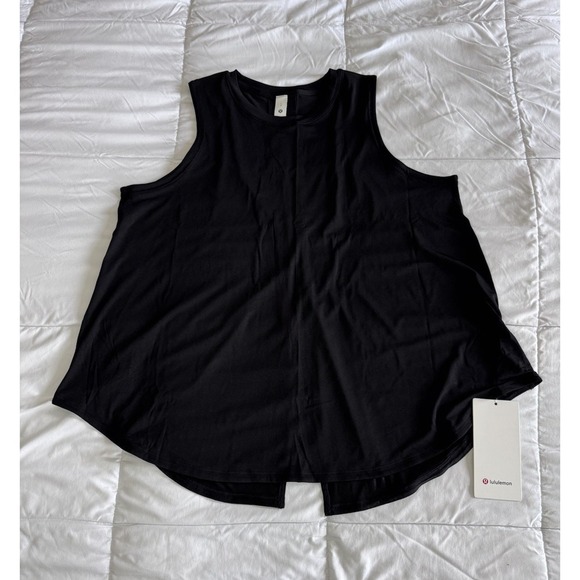 New Lululemon Lightweight Split-Back Training Tank Black Size Large, Yoga NWT - Picture 1 of 9